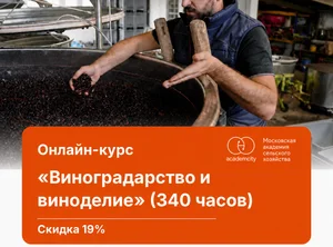 Онлайн-курс Виноградарство и виноделие (340 часов)